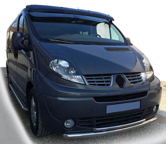 Front protection ST014 (stainless steel) for Renault Trafic 2001-2015 - Reelken Auto