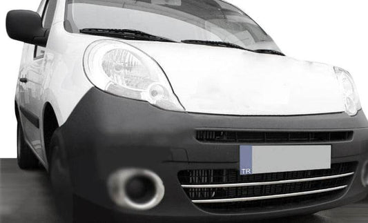 Front bumper pads (2 pieces, stainless steel) for Renault Kangoo 2008-2020 - Reelken Auto