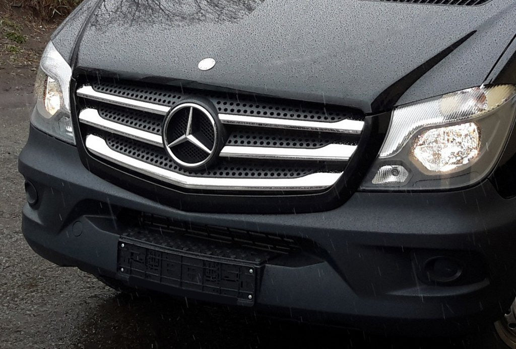 Lining on the grille (2013↗, stainless steel.) for Mercedes Sprinter W906 2006-2018 - image 2