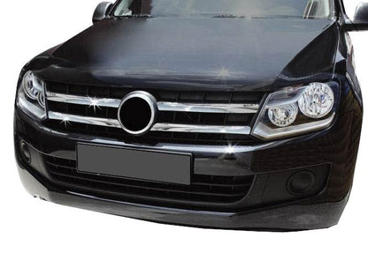 Grille covers 2010-2016 (wide strips, 4 pcs., stainless steel) for Volkswagen Amarok 2010-2022 - Reelken Auto