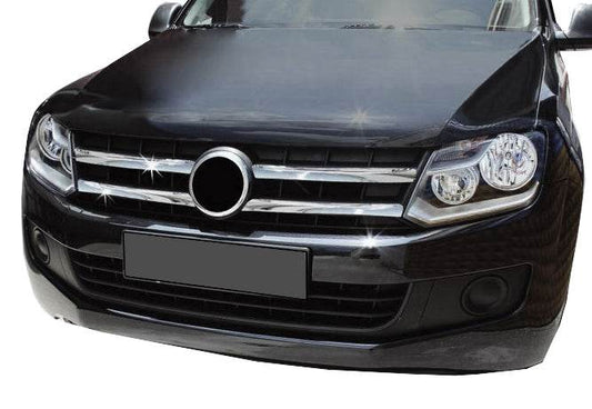 Grille covers 2010-2016 (wide strips, 4 pcs., stainless steel) for Volkswagen Amarok 2010-2022 - Reelken Auto