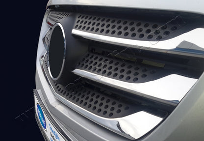 Covers on the grille 2014-2020 (5 pcs, stainless steel) for Mercedes Vito / V-class W447 2014↗ year - image 3