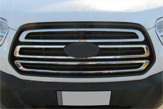 Grill pads (2014-2018, 3 pieces, stainless steel) for Ford Transit 2014↗ - image 1