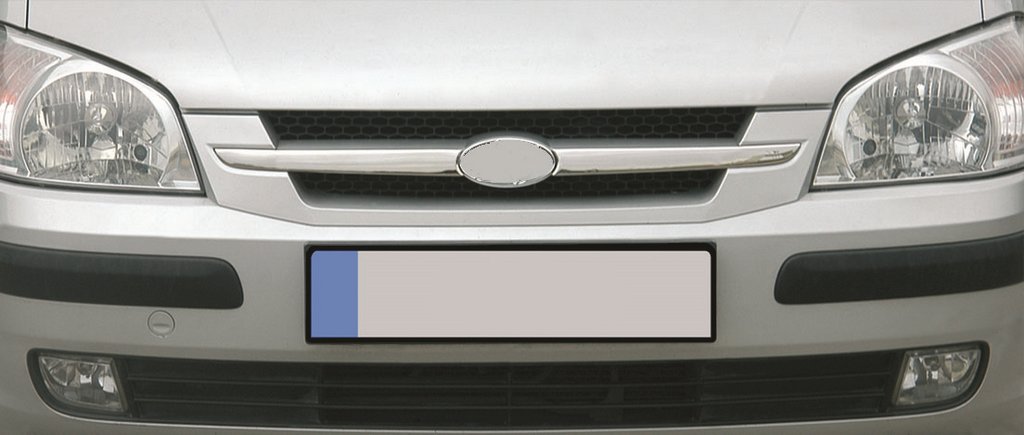 Chrome Grille Covers (2 pcs, Stainless Steel) for Hyundai Getz 2002- - image 3