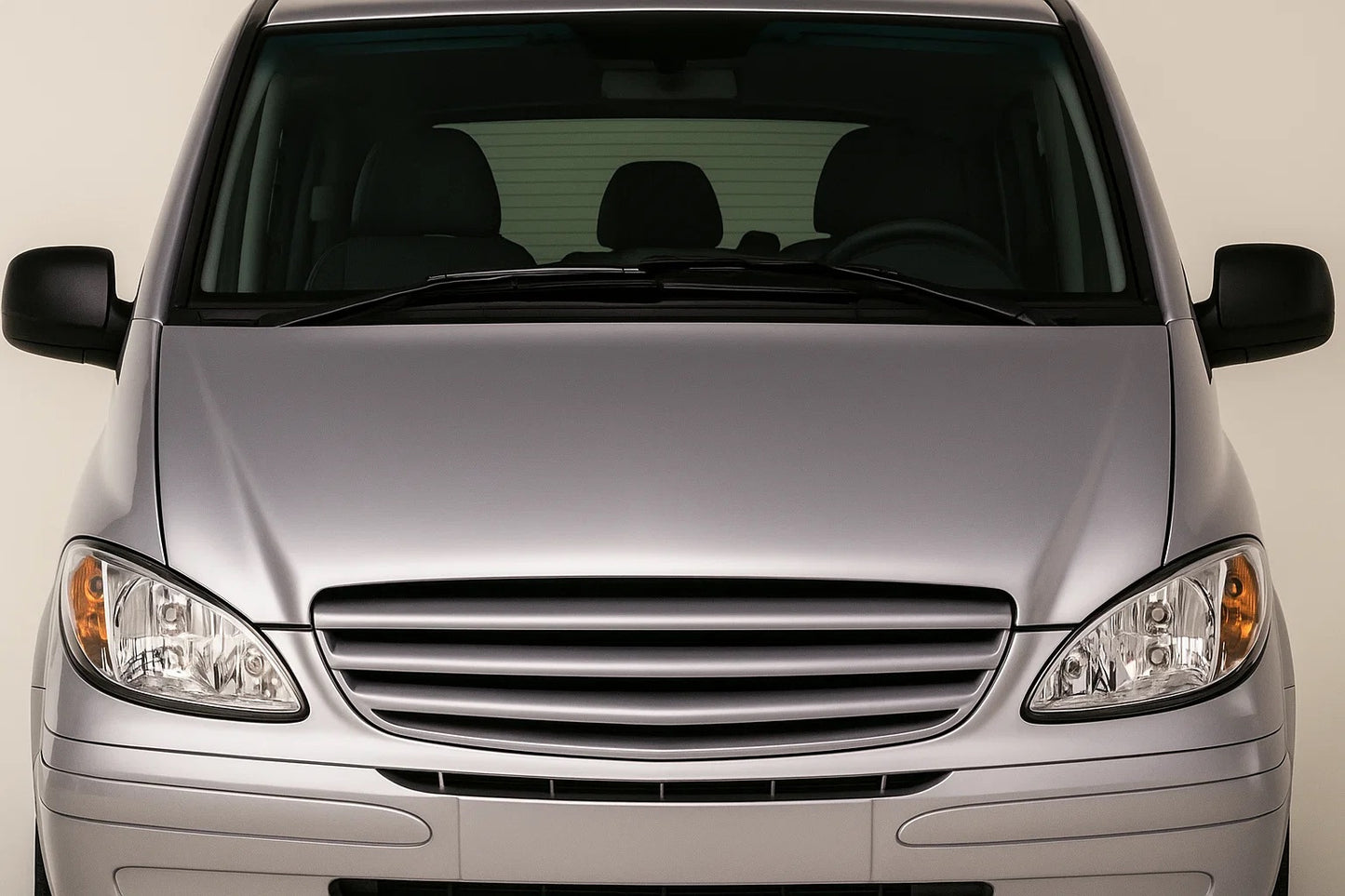 Front Grille V2 (2004-2010, primed for painting) for Mercedes Vito W639 2004-2014 - image 1