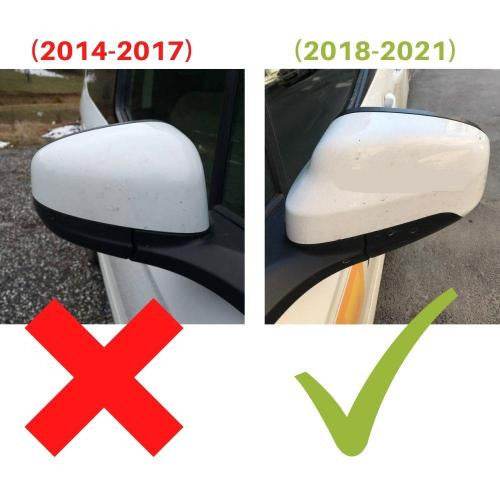 Covers for mirrors BMW-style (2018↗, 2 pcs) for Ford Courier 2014-2023 - Reelken Auto