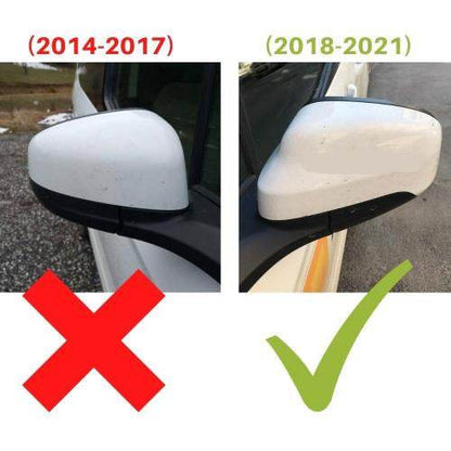 Covers for mirrors BMW-style (2018↗, 2 pcs) for Ford Courier 2014-2023 - Reelken Auto