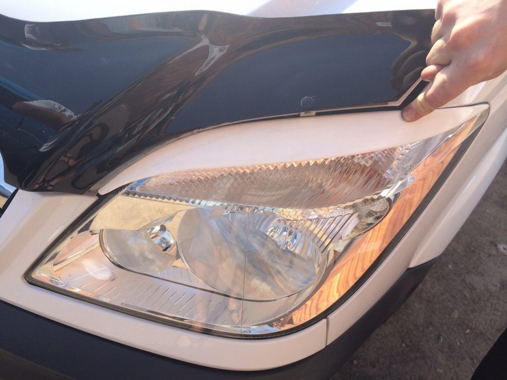 Headlight Eyelids Straight (black, ABS, 2006-2013) for Mercedes Sprinter W906 2006-2018 - image 5