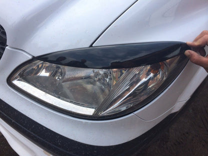 Headlight eyebrows straight (black) for Mercedes Viano 2004-2014 - image 1