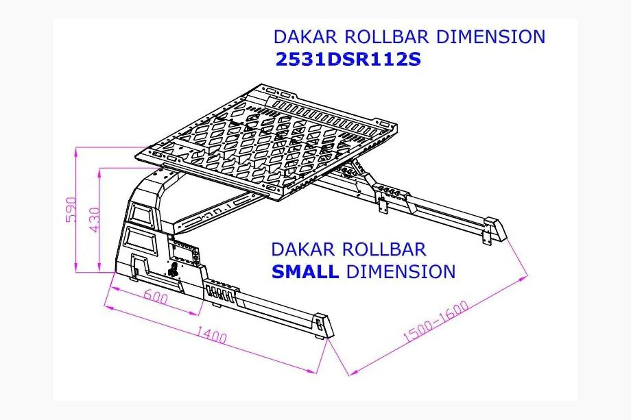 Roll Bar with Basket Dakar for Mitsubishi L200 2006-2015 - image 5