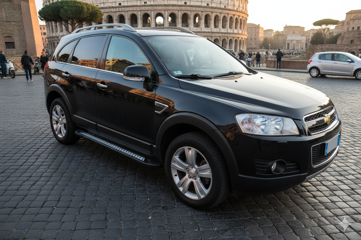 Side Steps Vision New Black (2 pcs, Aluminum) for Chevrolet Captiva 2006-2019 - image 1