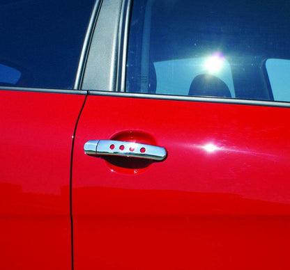 Pads on handles DECOR (2 PCs, stainless steel) for Skoda Roomster 2006-2015 - Reelken Auto
