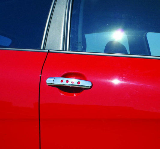 Pads on handles DECOR (2 PCs, stainless steel) for Skoda Roomster 2006-2015 - Reelken Auto