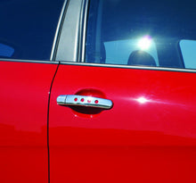 Chrome door handle covers with holes (4 pcs, stainless steel) for Skoda Superb 2001-2009 - image 1