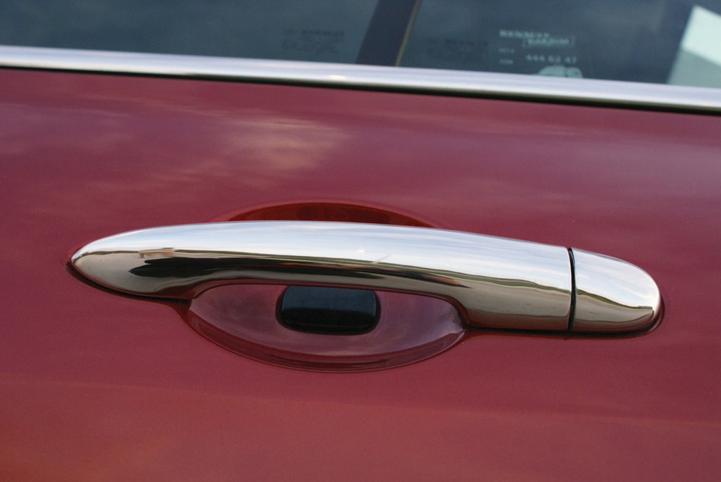 Chrome Door Handle Covers (4 pcs, Stainless Steel) for Renault Modus 2005-2012 - image 1
