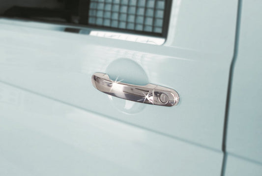 Pads on handles (4-piece, stainless steel) for Volkswagen Touran 2010-2015 - image 1
