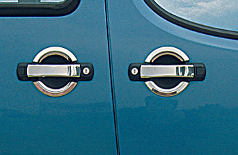 Chrome Door Handle Covers (4 pcs, Stainless Steel) for Fiat Doblo I 2005-2010 - image 5