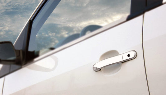 Chrome Door Handle Covers (4 pcs, Stainless Steel) for Ford Fiesta 2002-2008 - image 1