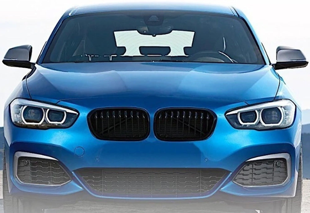 M-Look Kidney Grilles (2015-2019, Gloss Black) for BMW 1 Series F20/F21 2011-2019 - image 3