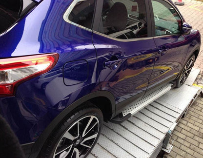 Lateral platforms X5-type (2 EA., alum.) for Nissan Qashqai 2014-2021 - Reelken Auto