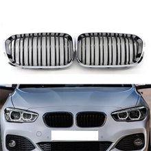 Kidney Grilles M-Look (2015-2019, Gloss Black with Chrome Trim) for BMW 1 Series F20/F21 2011-2019 - image 2