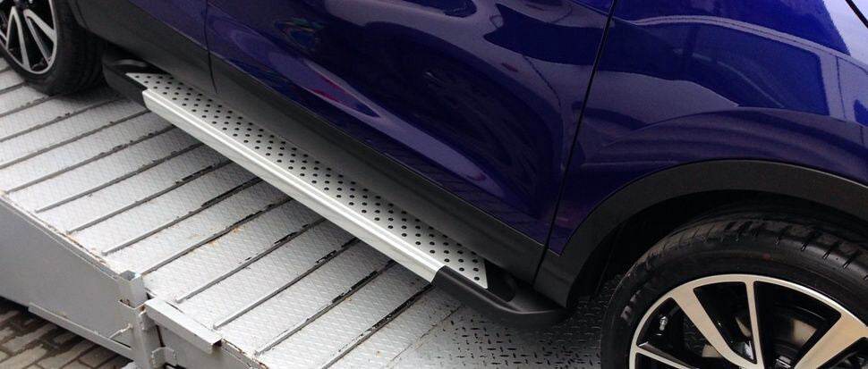 Lateral platforms X5-type (2 EA., alum.) for Nissan Qashqai 2014-2021 - Reelken Auto