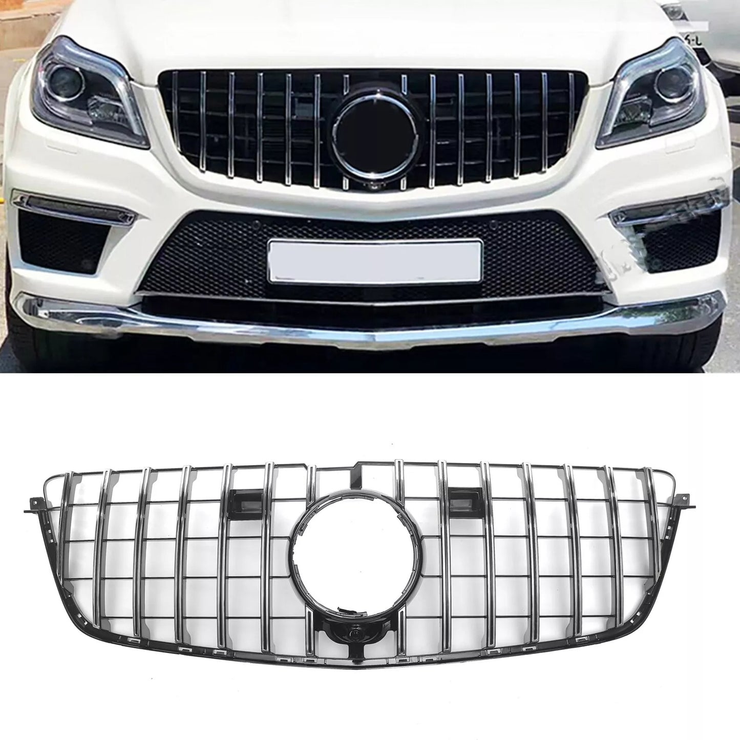 Front Grille GT Panamericana (for GL) for Mercedes GL/GLS сlass X166 2012-2019 - image 2