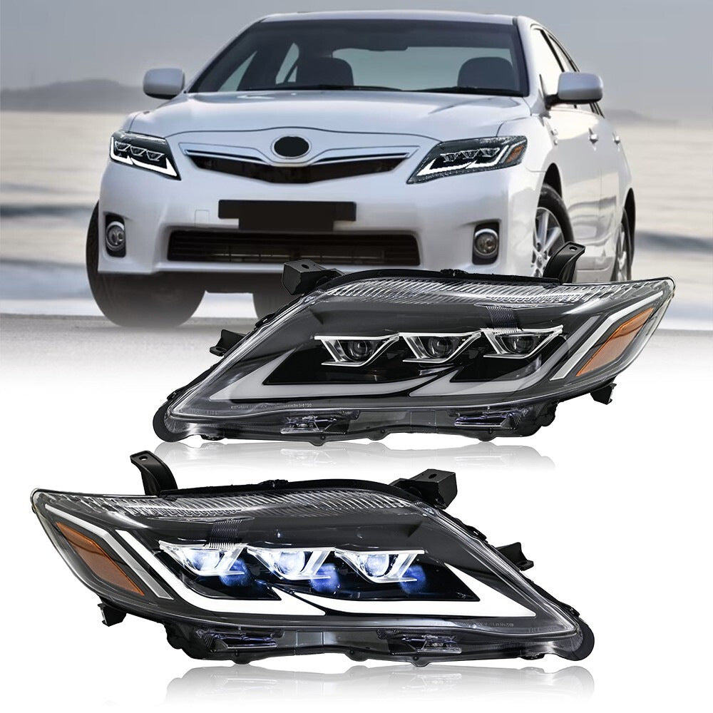 Front headlights Lexus-design V2 (facelift, 2 pcs) for Toyota Camry 2006-2011 - image 1