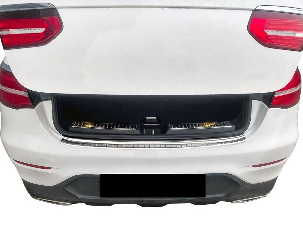 Rear Bumper Protector Carmos Stainless Steel for Mercedes GLC coupe C253 2016-2023 - image 2