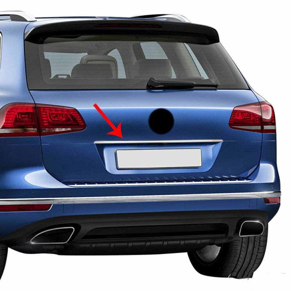 Chrome bar above the number OmsaLine (stainless steel) for Volkswagen Touareg 2018↗ - Reelken Auto