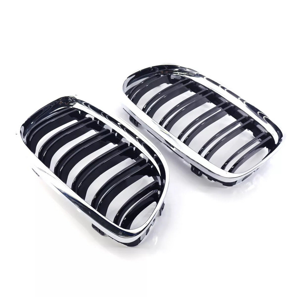 M-Look Kidney Grilles (for E-90/91 2008-2011, Gloss Black with Chrome Trim) for BMW 3 Series E90/E91 2005-2011 - image 2