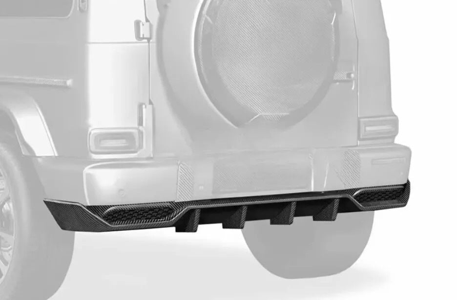 Rear Bumper Diffuser V2 for G63 AMG, Carbon for Mercedes G сlass W463 2018-2024 - image 5