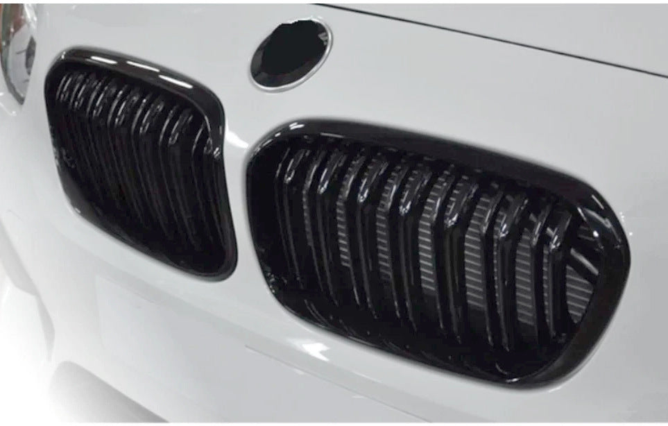 M-Look Kidney Grilles (2015-2019, Gloss Black) for BMW 1 Series F20/F21 2011-2019 - image 1