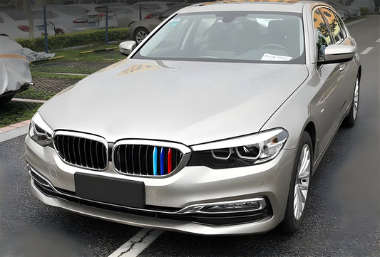 Kidney Grilles 1 Bar (2017-2020, M-Color with Chrome Trim) for BMW 5 Series G30/G31 2017-2023 - image 1