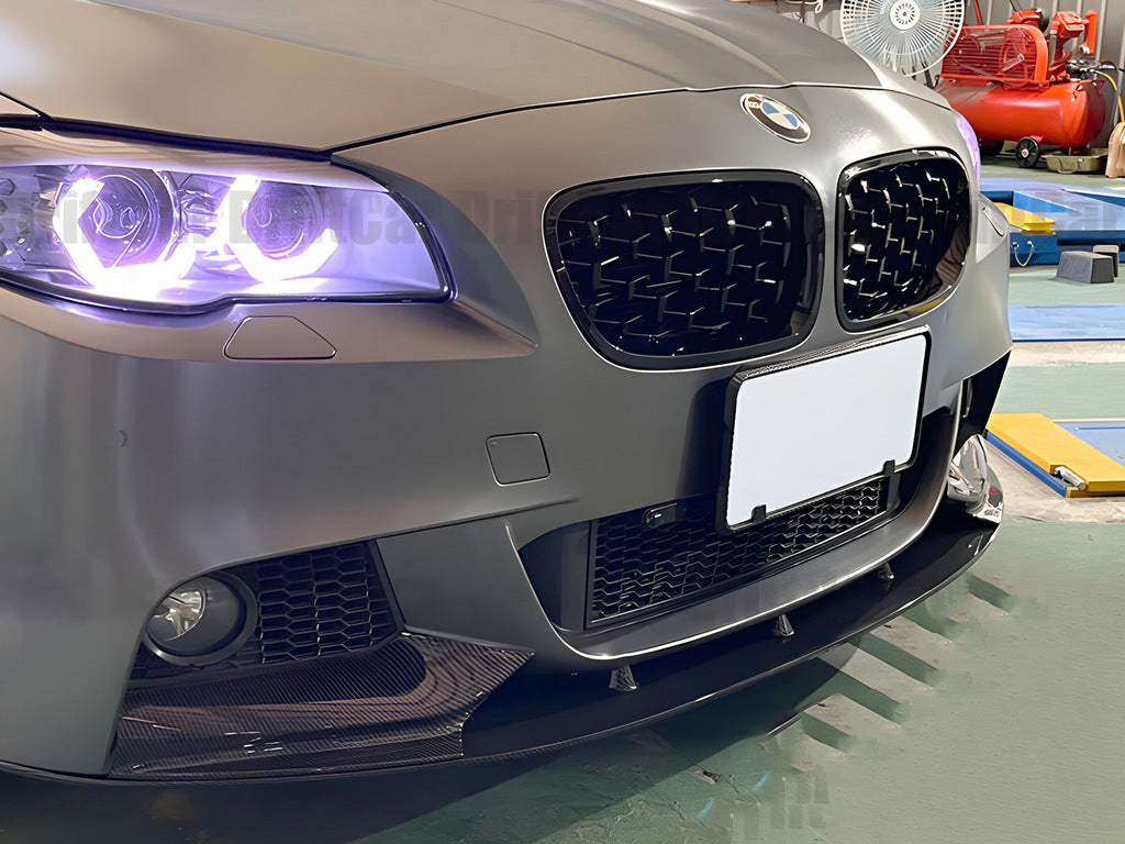 Diamond Black Kidney Grilles (Gloss Black) for BMW 5 Series F-10/11/07 2010-2016 - image 1