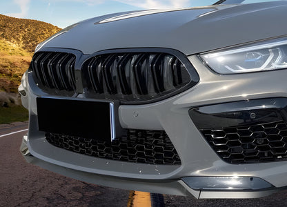 Kidney Grilles M-Look (2018-2022, Gloss Black) for BMW 8 Series G14/G15/G16 2018- - image 1
