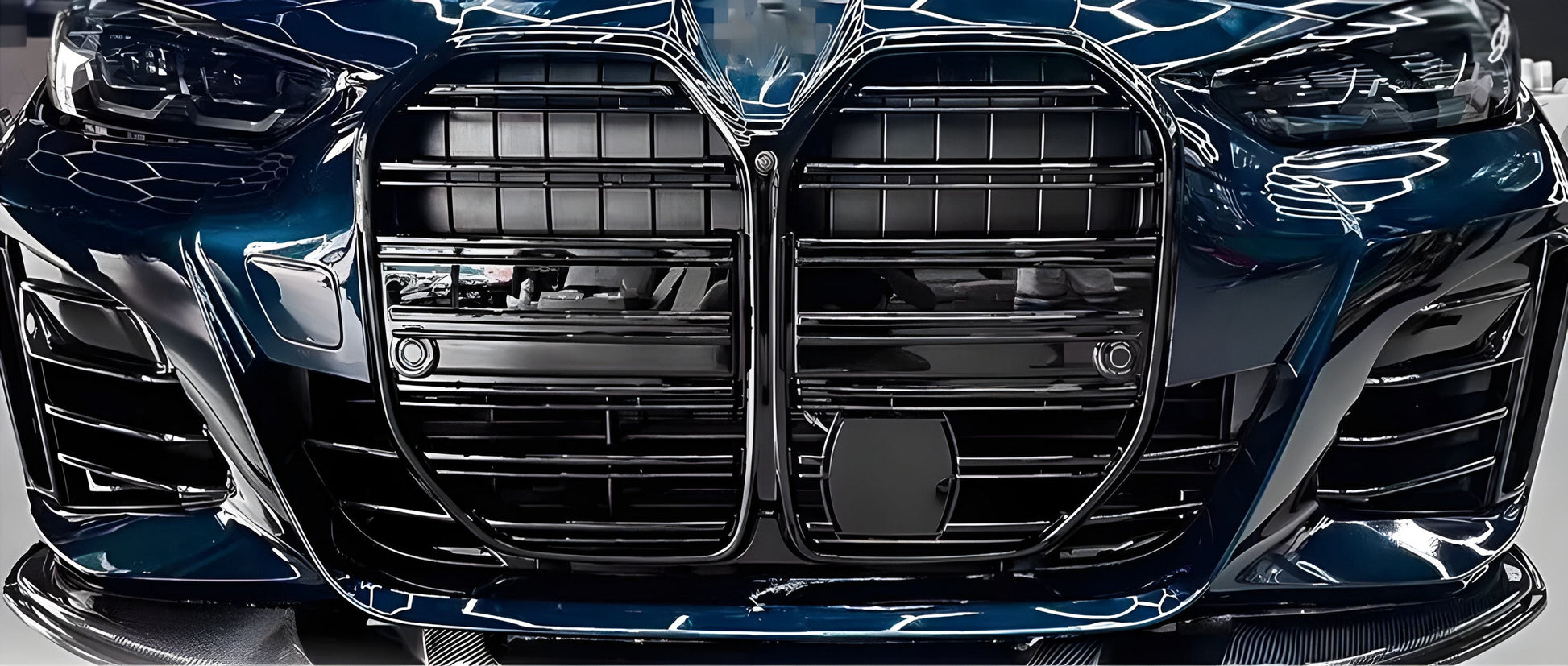 M-Look Kidney Grilles (for G26, Gloss Black) for BMW 4 Series G22/23/26 2020- - image 3