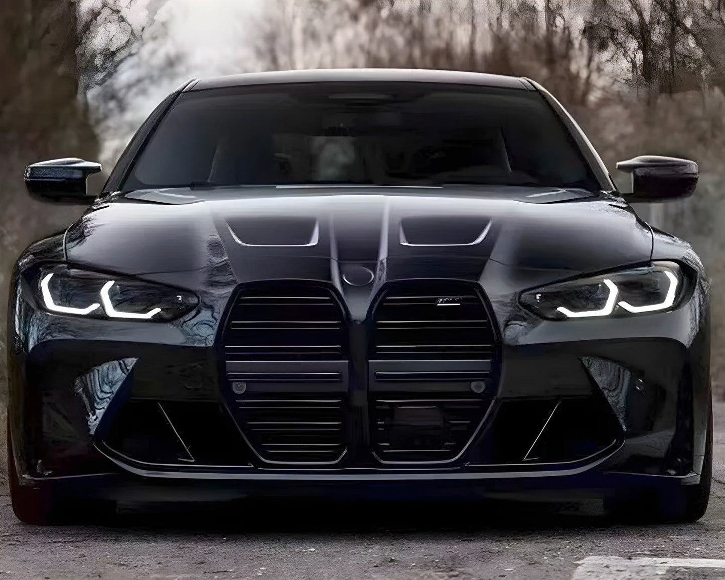 M-Look Kidney Grilles (for G26, Matte Black) for BMW 4 Series G22/23/26 2020- - image 1