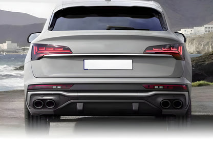 Rear diffuser (2020-2024, with nozzles Black) for Audi Q5 2017-2025 - image 2