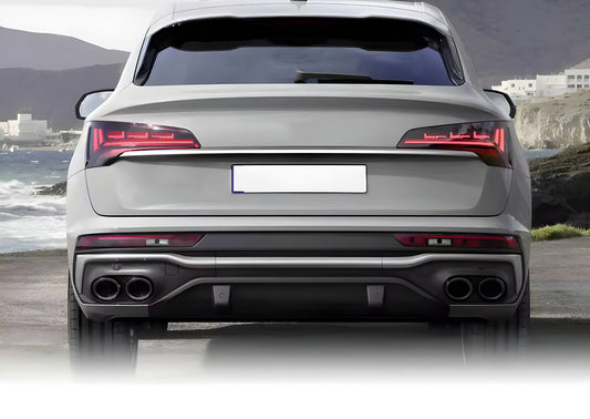 Rear diffuser (2020-2024, with nozzles Black) for Audi Q5 2017-2025 - image 2