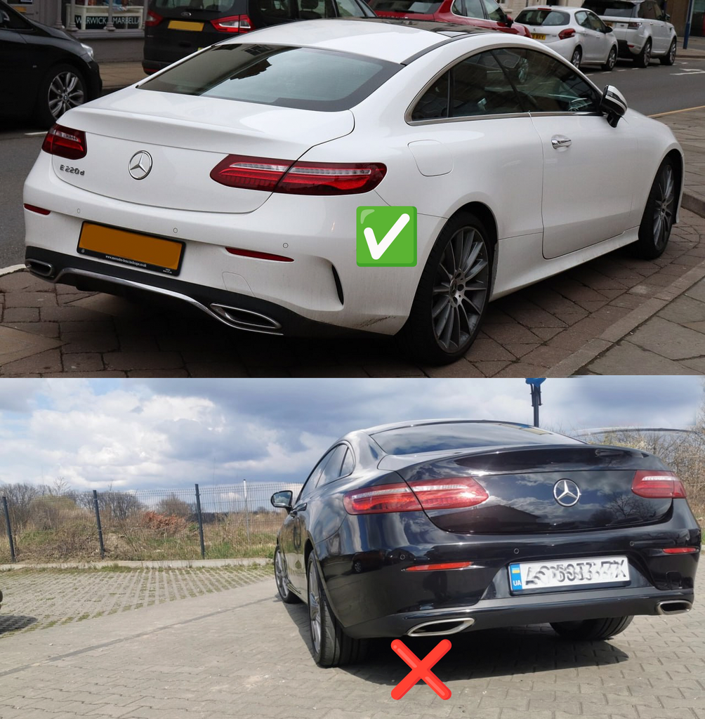 Rear diffuser with exhaust tips (AMG63 Design) for Mercedes E-class coupe C238 2016-2024 - image 3