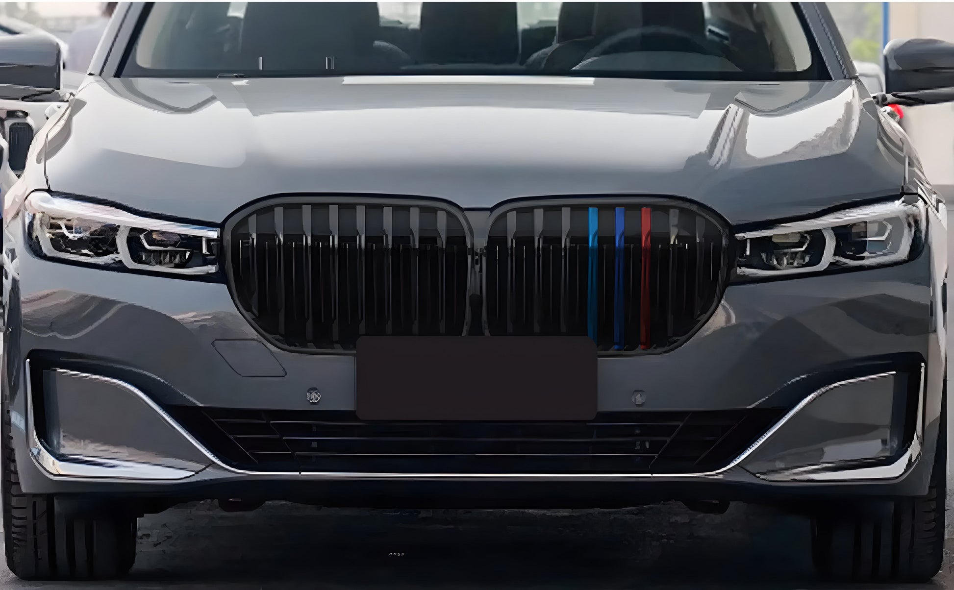 Kidney Grilles 1 Bar (2019-2022, M-Color) for BMW 7 Series G11/G12 2015-2022 - image 1