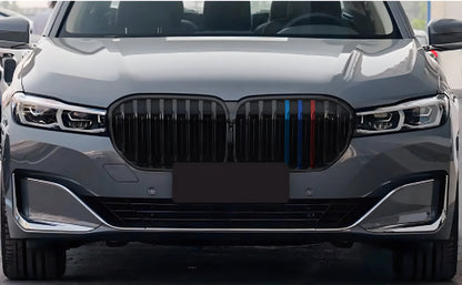 Kidney Grilles 1 Bar (2019-2022, M-Color) for BMW 7 Series G11/G12 2015-2022 - image 1
