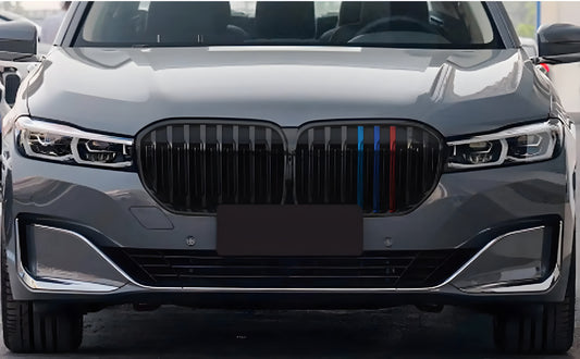 Kidney Grilles 1 Bar (2019-2022, M-Color) for BMW 7 Series G11/G12 2015-2022 - image 1