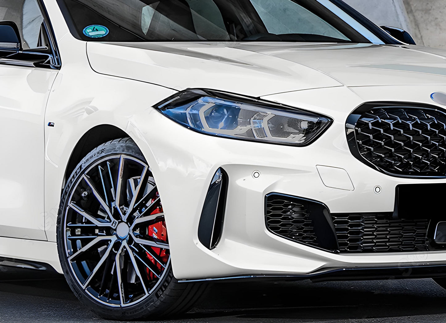 Diamond Silver Kidney Grille (1 pc) for BMW 1 Series F40 2019-2024 - image 3