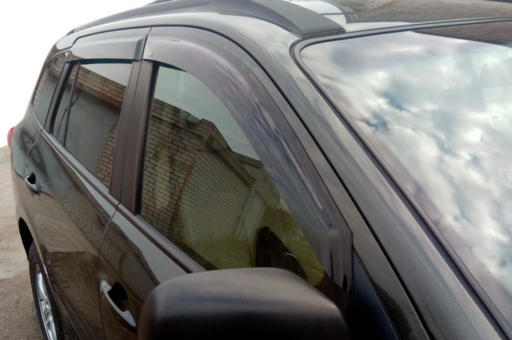 Window Deflectors (4 pcs, HIC) for Hyundai Santa Fe 2 2006-2012 - image 11