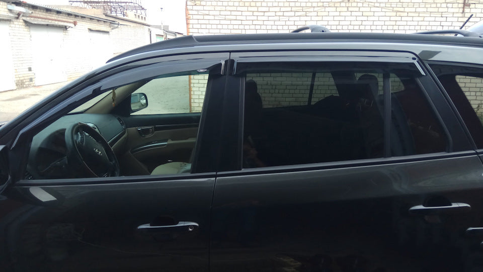 Window Deflectors (4 pcs, HIC) for Hyundai Santa Fe 2 2006-2012 - image 5