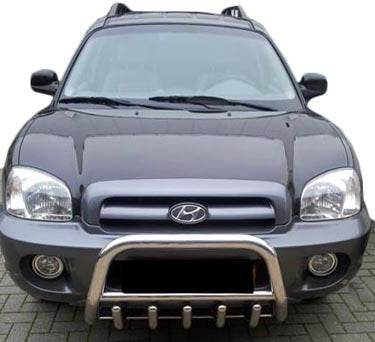 The WT003 bumper guard (stainless) for Hyundai Santa Fe 1 2000-2006 - Reelken Auto