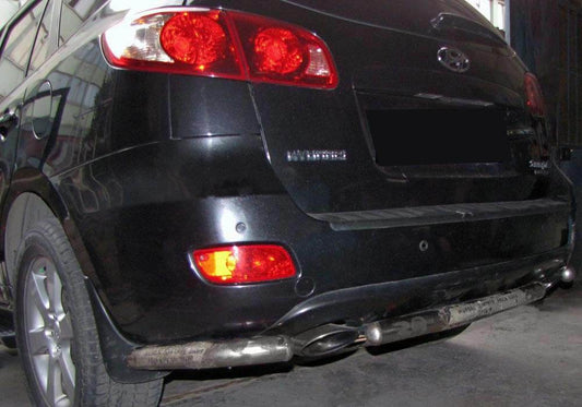 Rear corners with Central AK0073 (2 pieces, stainless.) for Hyundai Santa Fe 2 2006-2012 - Reelken Auto