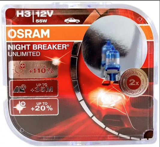 Osram H3 55W 64151NBU Night Breaker Unlimited +110% Headlight Bulb (2 pcs) - image 1